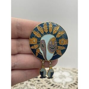 NORTHERN IMAGES genuine Cloisonne Brooch Pin ALASKA NEW Lavallee